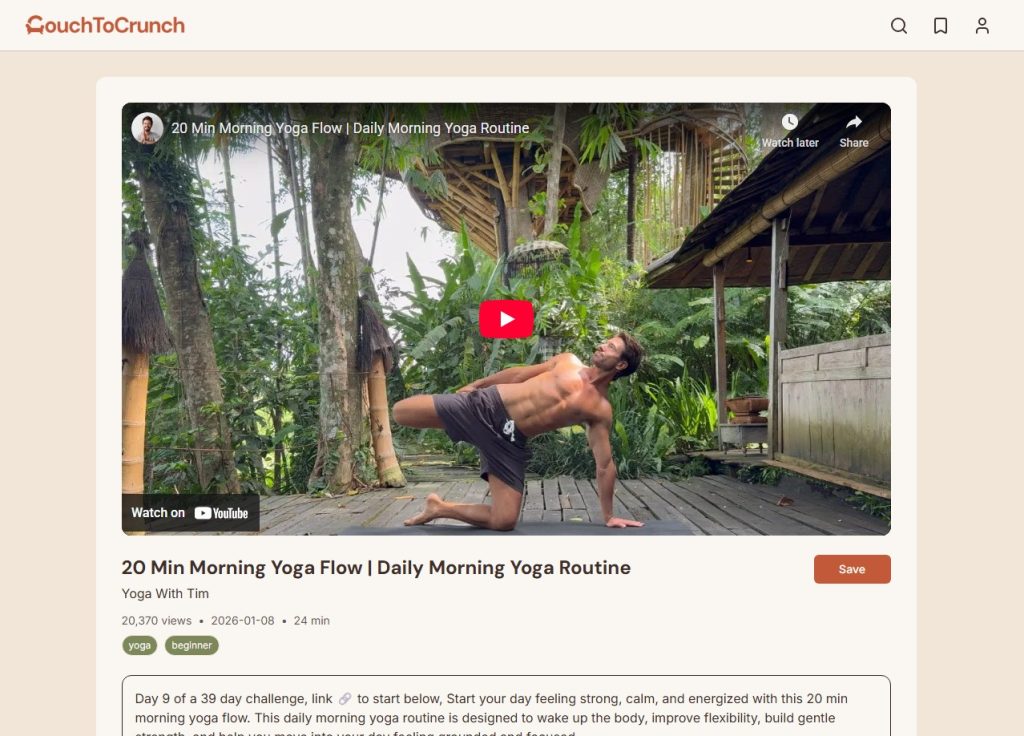 screenshot of watch page